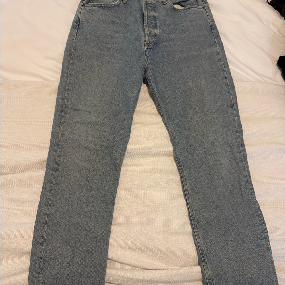 Agolde Riley High Rise Straight Crop Jeans - Picture 6 of 7